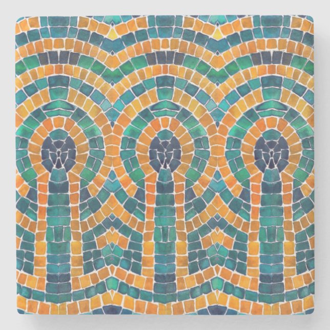 GOLD ICONS MOSAIC Marbella Stone Untersetzer (Vorderseite)