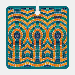 GOLD ICONS MOSAIC Metal Square Ornament Aus Metall
