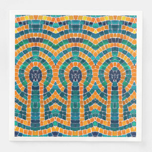 GOLD ICONS MOSAIC Standard Dinner Paper Napkins Serviette