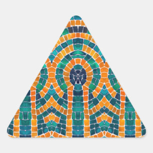 GOLD ICONS MOSAIC Triangle Stickers
