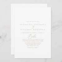 Gold Idyllic Calligraphy Spanish Wedding
