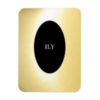 Gold ILY Flexible Foto Magnet