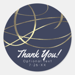 Gold-Imitate belichten jede Farbenkontrolle Runder Aufkleber