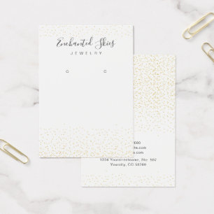 Gold Imitate Foil Dot Earring Juwelier Display Car