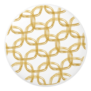 Gold Imitate Foil Scribble Circle Art Glam Moderne Keramikknauf