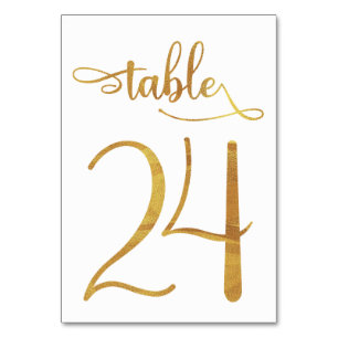 Gold Imitate Folie 3,5 x 5 Tischnummer   Tabelle 2