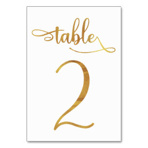Gold-Imitate-Folie 3,5 x 5 Tischnummer Tabelle 2