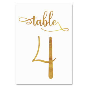 Gold-Imitate-Folie 3,5 x 5 Tischnummer   Tabelle 4