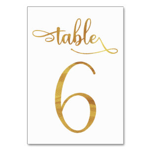 Gold-Imitate-Folie 3,5 x 5 Tischnummer   Tabelle 6