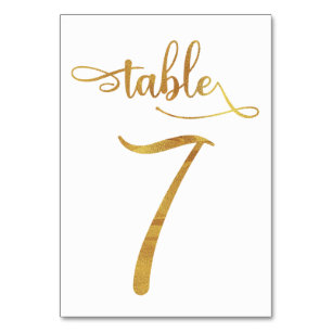 Gold-Imitate-Folie 3,5 x 5 Tischnummer   Tabelle 7