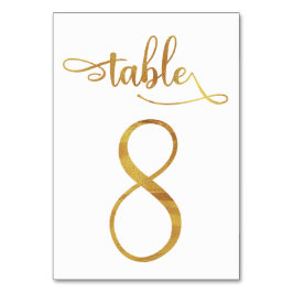 Gold Imitate Folie 3,5 x 5 Tischnummer | Tabelle 8