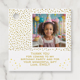 Gold Imitate Glitzer Birthday Girl Foto Vielen Dan Geschenkanhänger