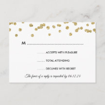 Gold Imitate Glitzer Confetti Wedding Black UAWG