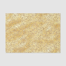 Gold Imitate Glitzer Leopard Print