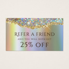 Gold Imitate iridescent Glitzer Referenzkarte