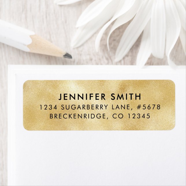 Gold-Imitate Shimmer Rücksendeadresse (Insitu)