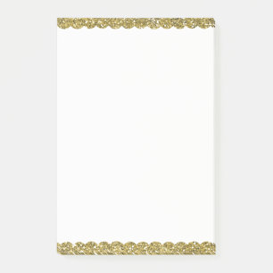 Gold Imitate Sparkle Glitzer Post-it Klebezettel