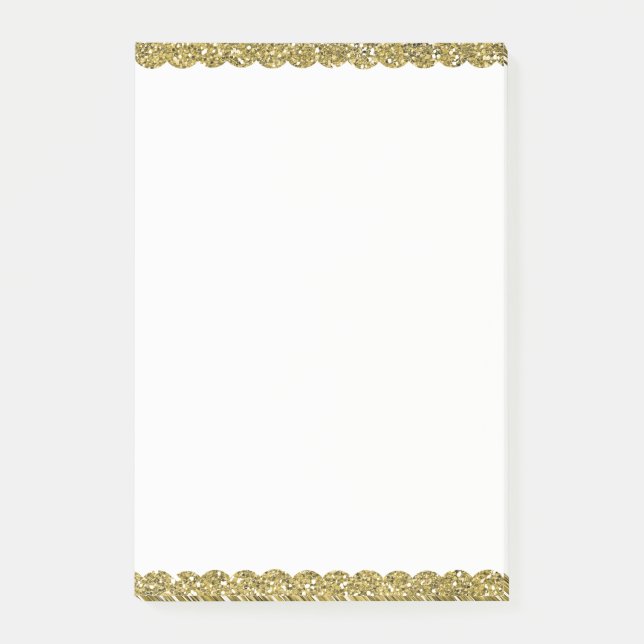 Gold Imitate Sparkle Glitzer Post-it Klebezettel (Vorderseite)