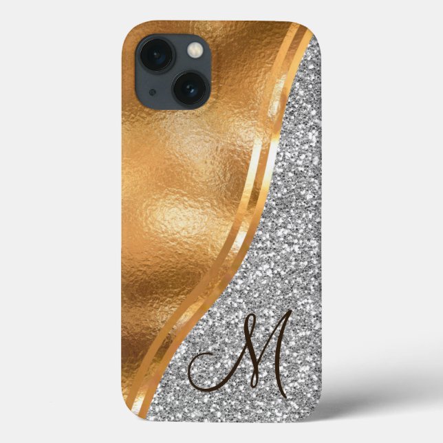 Gold Imitats Foil, Name und Monogram Case-Mate iPh Case-Mate iPhone Hülle (Rückseite)