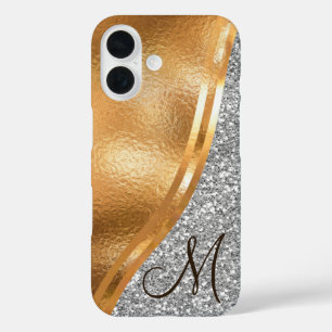 Gold Imitats Foil, Name und Monogram Case-Mate iPh iPhone 16 Hülle