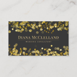 Gold Imitats Glitzer Confetti   Modernes Glitz Visitenkarte