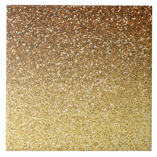 Gold Imitats Glitzer Ombre Fliese (Vorderseite)