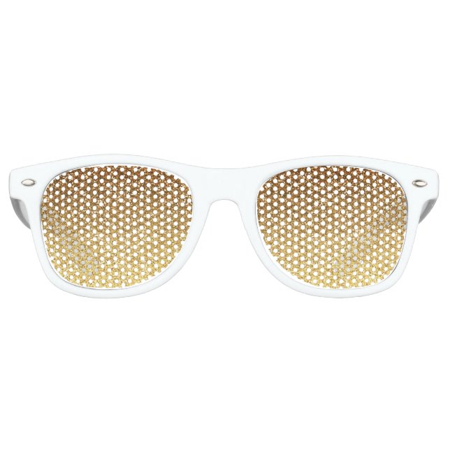 Gold Imitats Glitzer Ombre Partybrille (Vorderseite)