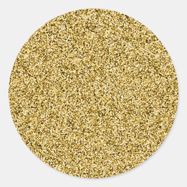 Gold Imitats Glitzer Umschlag Aufkleber (Vorderseite)
