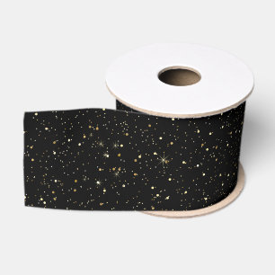 Gold-imitierender Glitter und Funken Ripsband