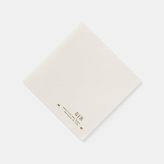 Gold in Beige Minimalistische Papiertücher Serviette