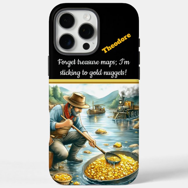 Gold in einem Fluss während der Goldrausch-Ära Case-Mate iPhone Hülle (Rückseite)