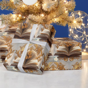 "Gold in Study" Geschenkpapier