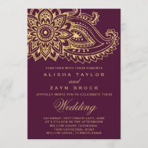 Gold Indian Paisley Wedding