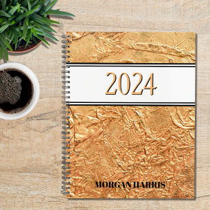 Gold-Individuelle Name 2024 Planer