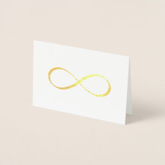 Gold Infinity Symbol Kalligraphie Vielen Dank Folienkarte