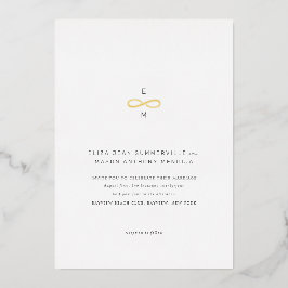 Gold Infinity Symbol Minimal Chic Foil Einladung
