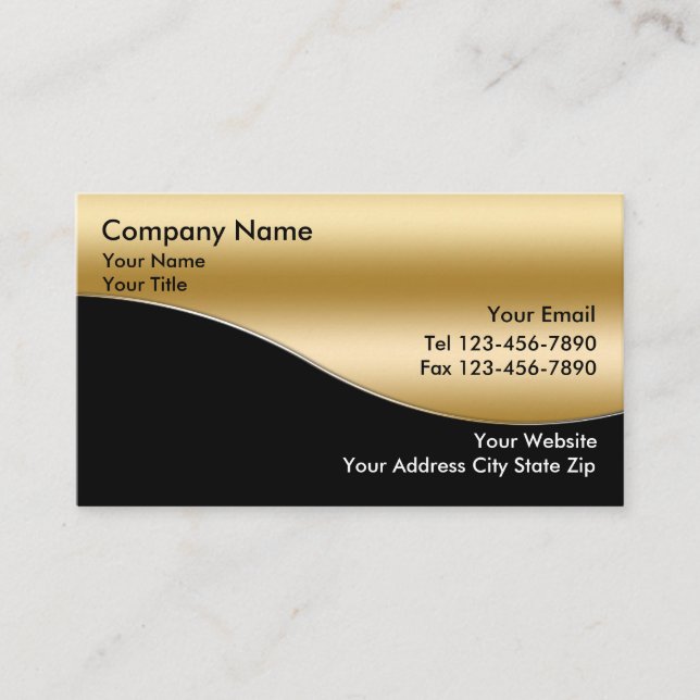 Gold Investment Business Cards Visitenkarte (Vorderseite)