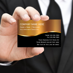 Gold Investment Business Cards Visitenkarte