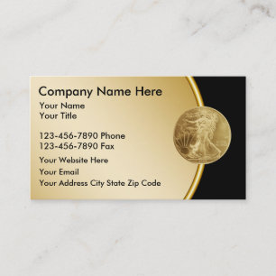 Gold Investment Business Cards Visitenkarte