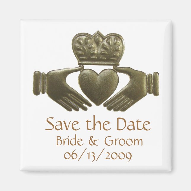 Gold Irish Claddagh - Save the Date Magnet (Vorne)