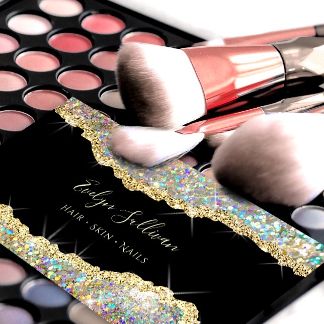 Gold-Irisierungs-Glitzer-Visitenkarte Visitenkarte (Von Creator hochgeladen)