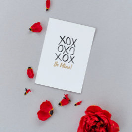 Gold ist mein! Kisses XOXO Valentine Feiertagspostkarte