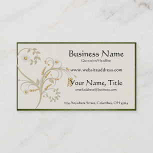 Gold Ivin mit Green Border Business Cards Visitenkarte