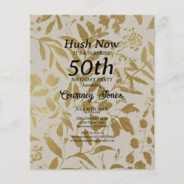 Gold Ivory Botanische 50. Geburtstag 2.0 Flyer