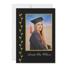 Gold Ivy design with Photo Grad Announcment