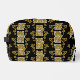 Gold Japanisch Maneki-neko Waschbeutel