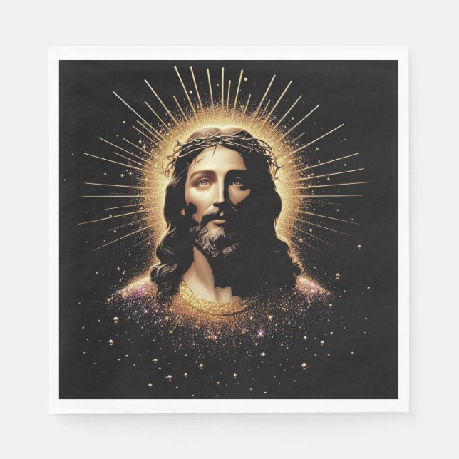 Gold Jesus Servietten! Serviette (Vorderseite)