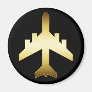 GOLD JET AIRPLANE MAGNET