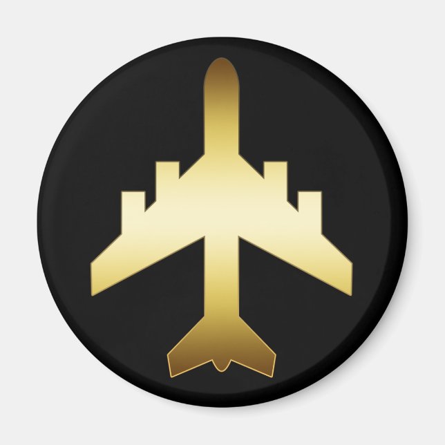 GOLD JET AIRPLANE MAGNET (Vorne)
