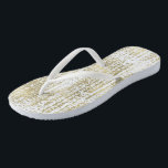 Gold Jewel Bokeh Abstrakt Wedding Flip Flops<br><div class="desc">Gold und White Jewel Bokeh Abstrakt chic Glam glitz Hochzeitsflip Flops</div>